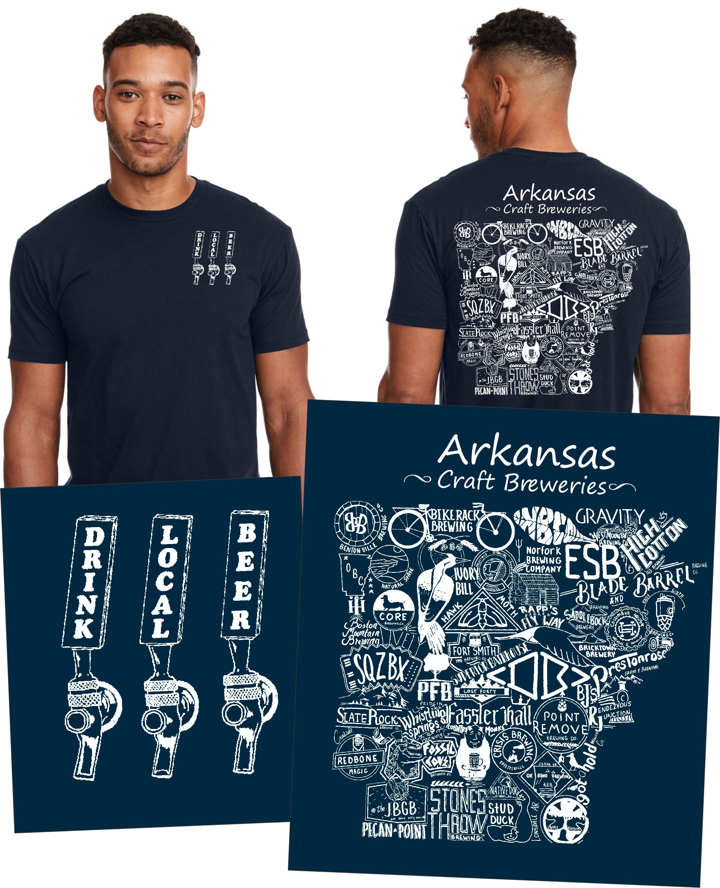 "Drink Local Beer" Arkansas Brewery Tee