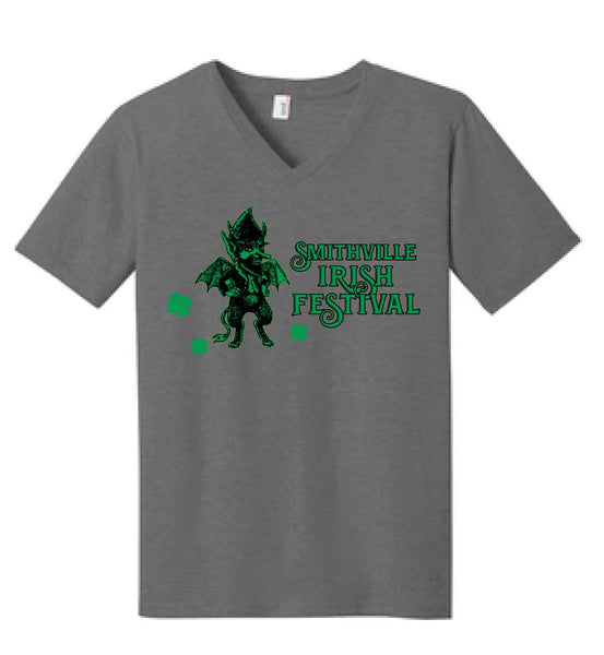 SF003 Smithville Irish Festival Official VNeck Open Mind Pocket Tees