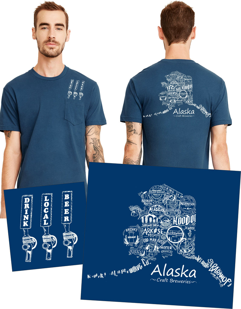 "Drink Local Beer" Alaska Brewery Tee