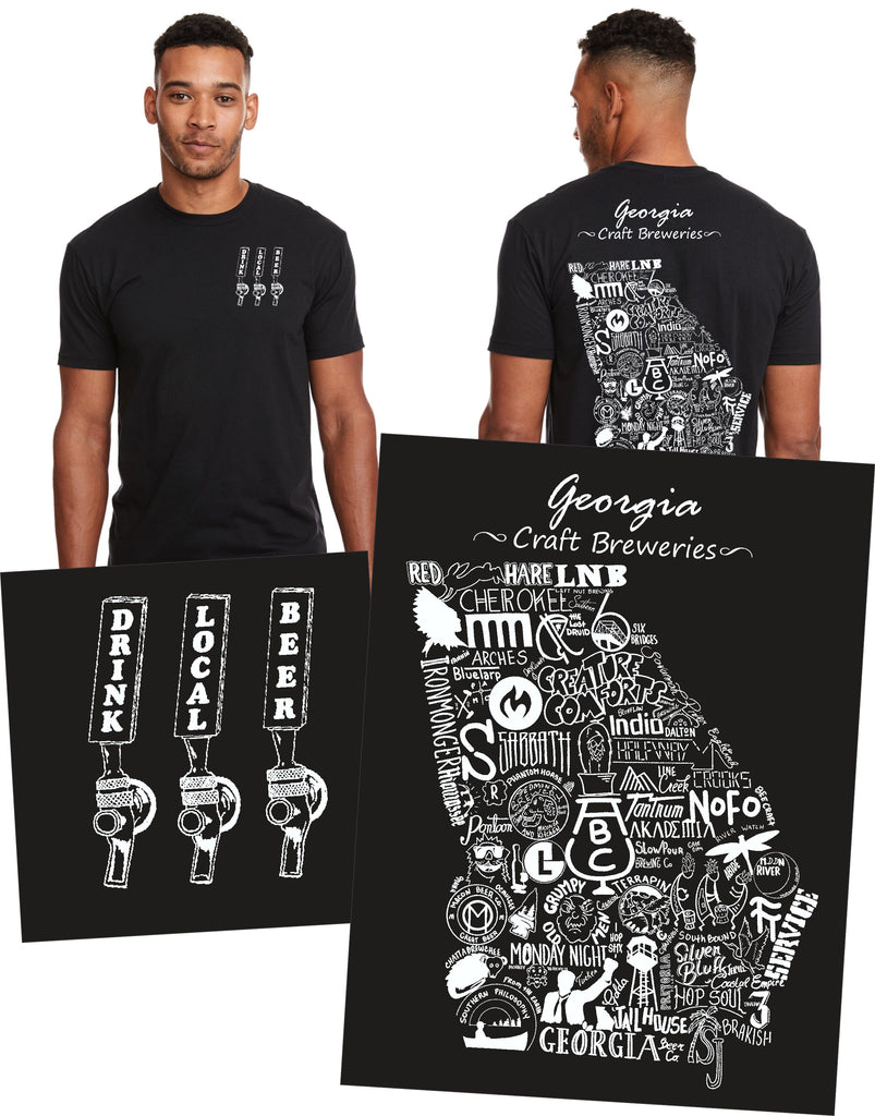 "Drink Local Beer" Georgia Brewery Tee